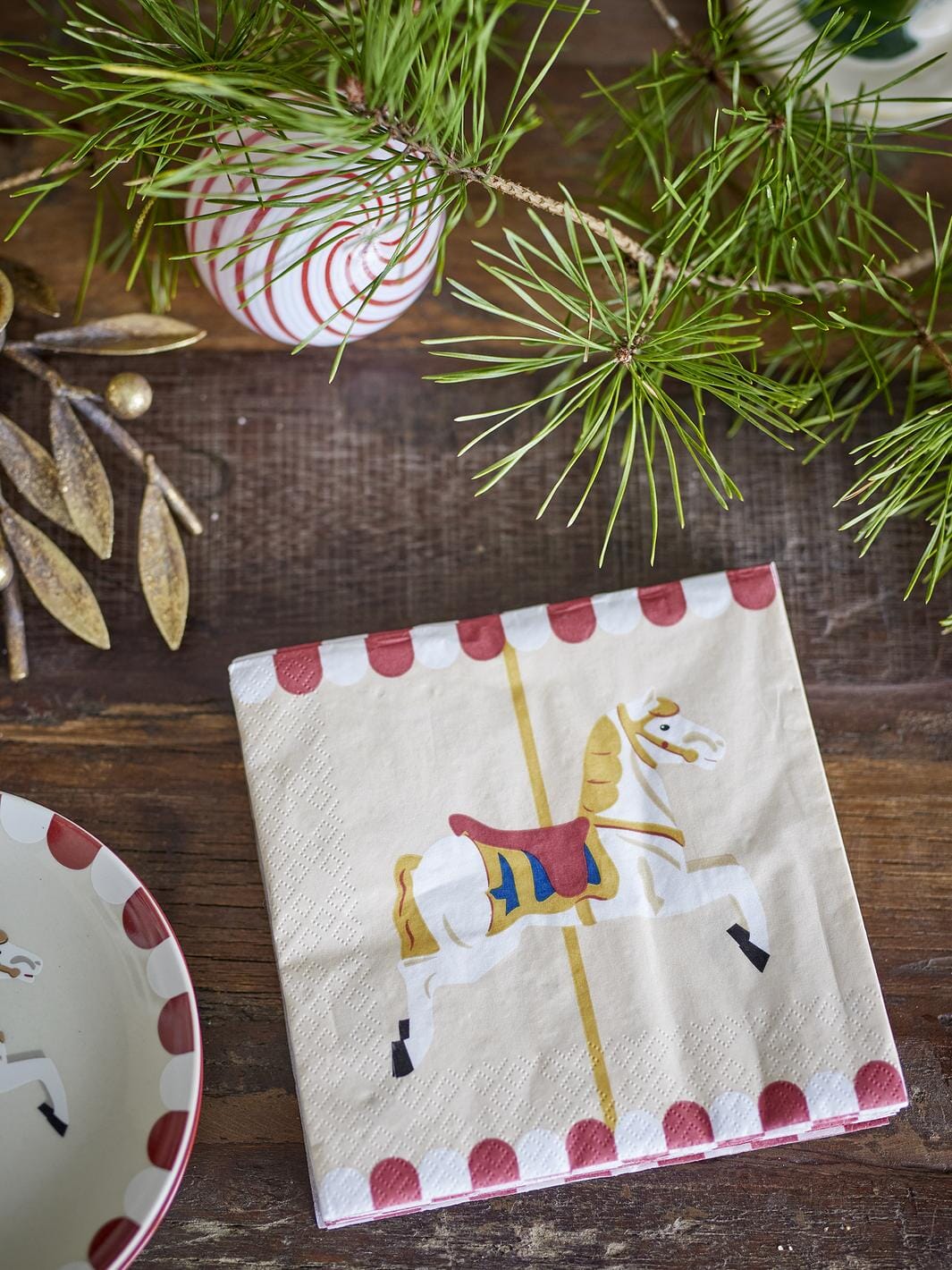 Bloomingville - Merry-go-round Serviet, Natur, FSC® Mix, Papir 82062899 - Nature