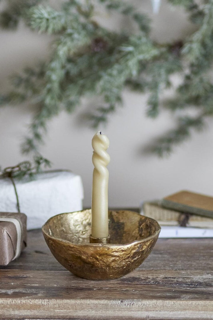 Bloomingville - Nataline Lysestage, Guld, Aluminium 82068416 - Gold Interiør 