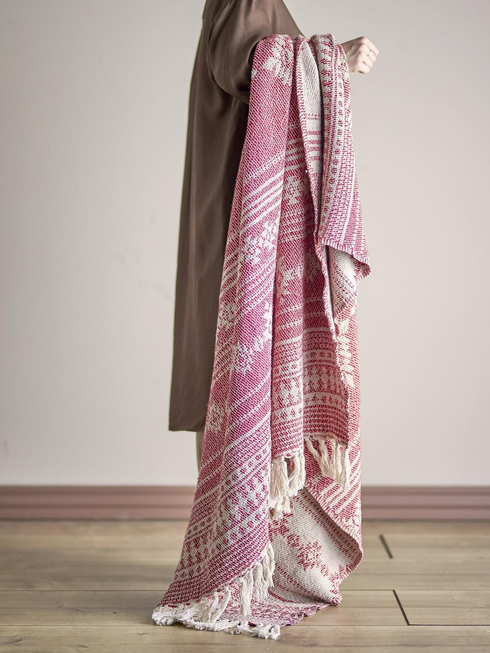 Bloomingville - Oia Plaid, Rød, Genanvendt Bomuld 82066518 - Red