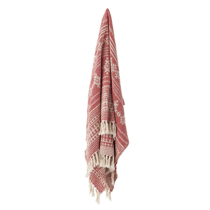 Bloomingville - Oia Plaid, Rød, Genanvendt Bomuld 82066518 - Red