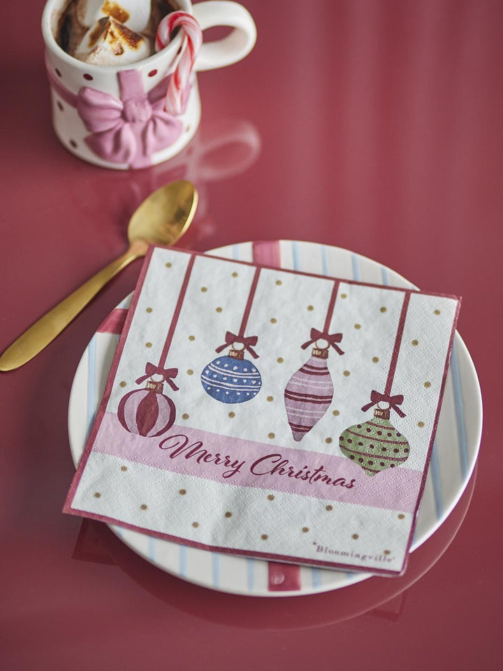 Bloomingville - Ornamentia Serviet, Rød, FSC®Mix, Paper 82063338 - Red