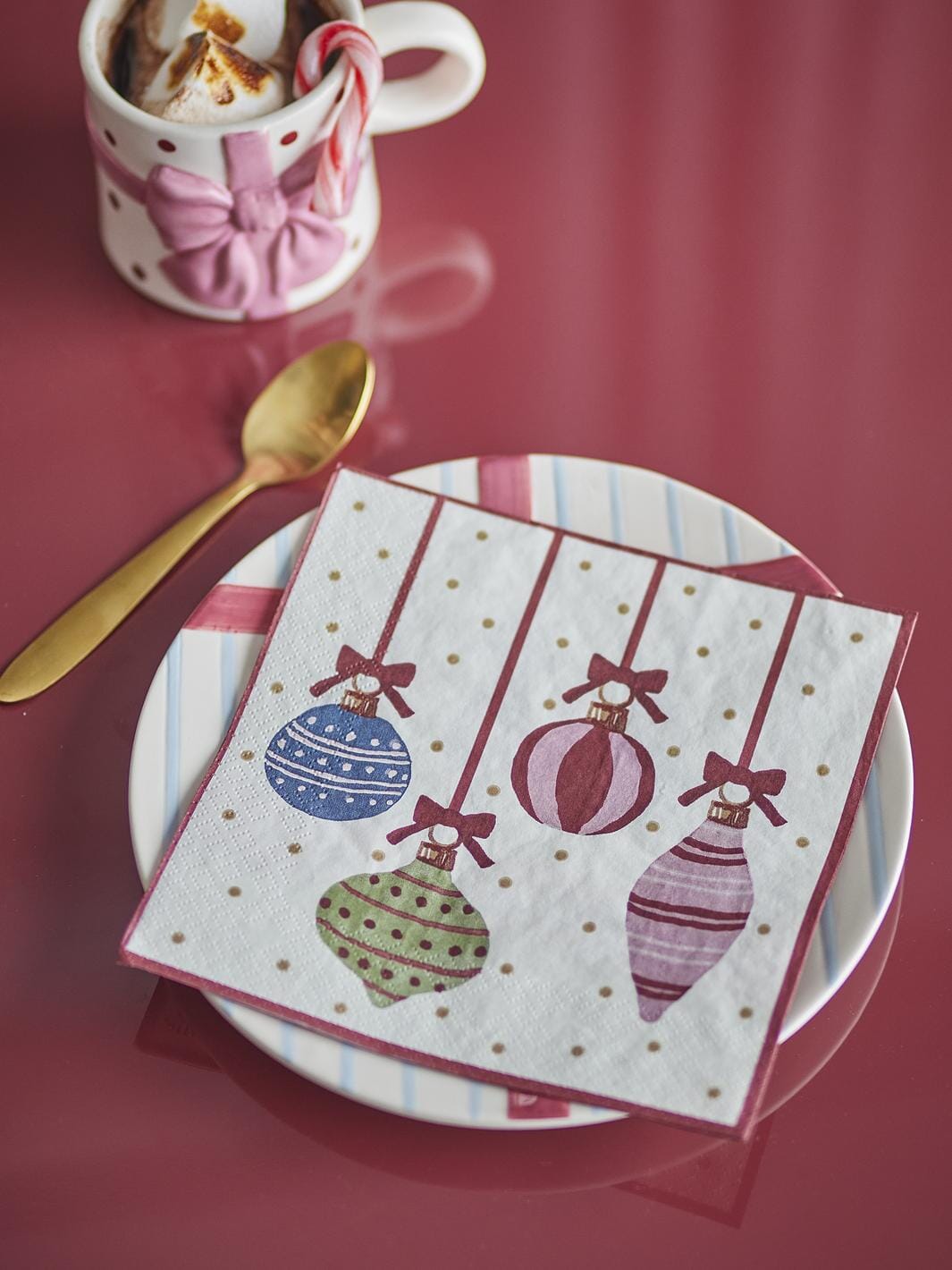 Bloomingville - Ornamentia Serviet, Rød, FSC®Mix, Paper 82063338 - Red