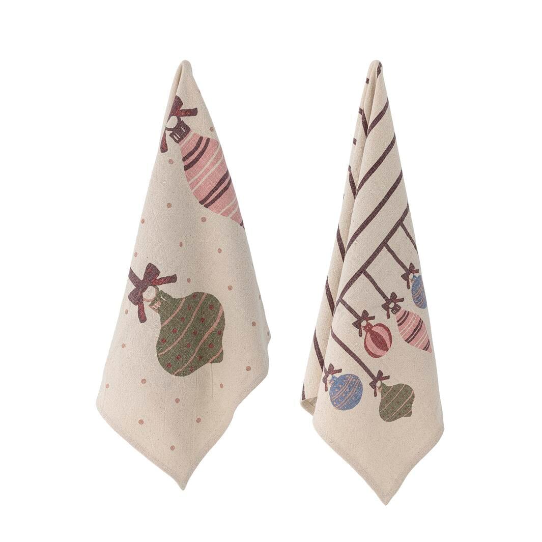 Bloomingville - Ornamentia Viskestykke, Rød, Bomuld OEKO-TEX® 82063292 - Red