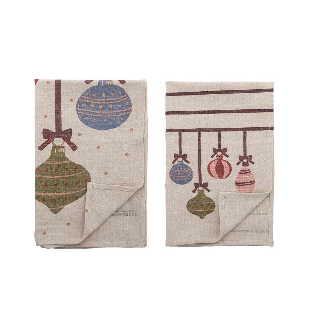 Bloomingville - Ornamentia Viskestykke, Rød, Bomuld OEKO-TEX® 82063292 - Red