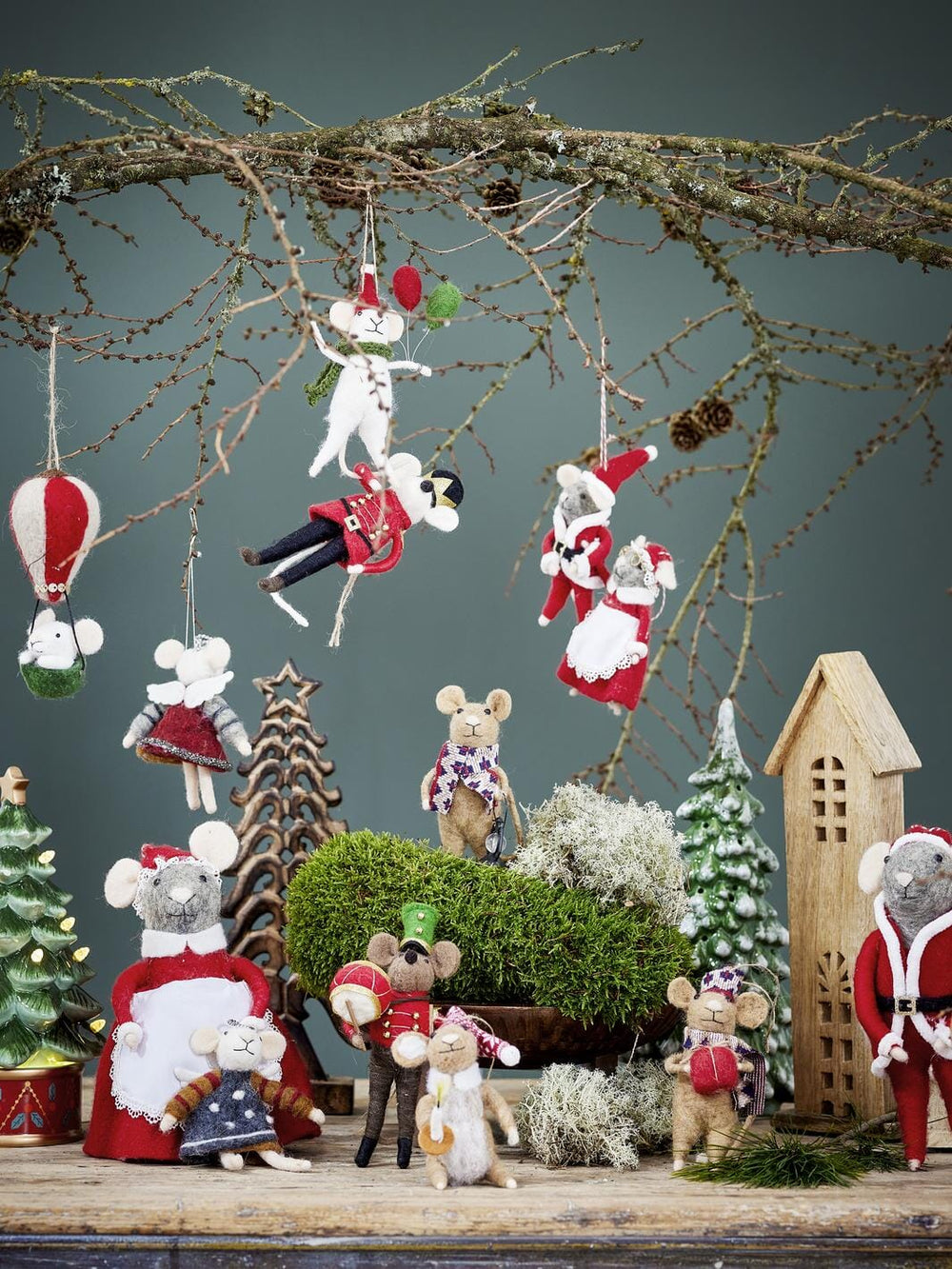 Bloomingville - Peo Ornament, Rød, Uld 82061882 - Red