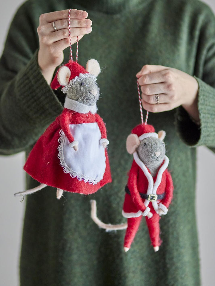 Bloomingville - Peo Ornament, Rød, Uld 82061883 - Red