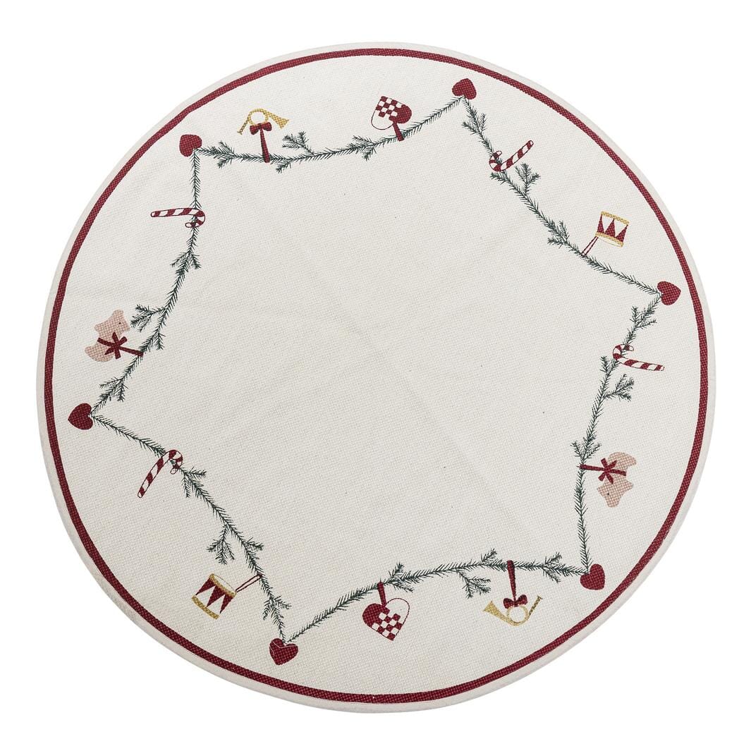 Bloomingville - Yule Juletræstæppe, Rød, Bomuld 82062316 - Red