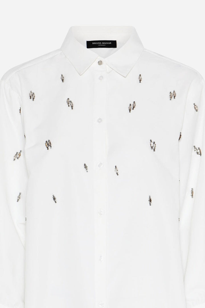 Bruuns Bazaar - Chrissibbzinne Shirt BBW4881 - Snow White
