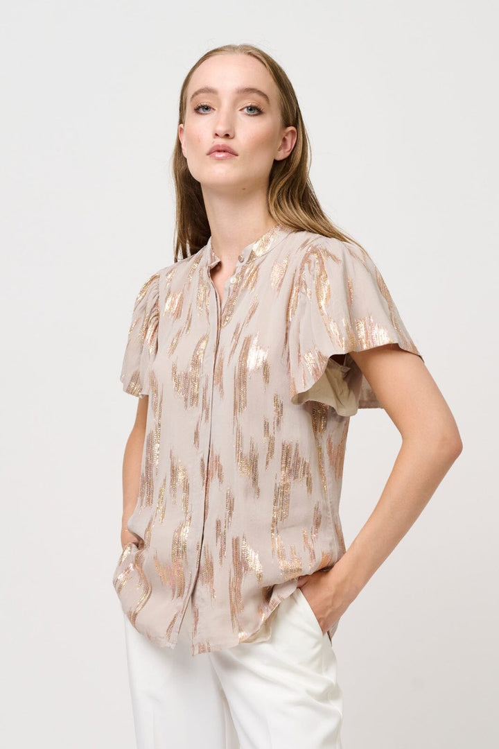 Bruuns Bazaar - Guz Dorthea shirt - Chateau Grey Bluser 