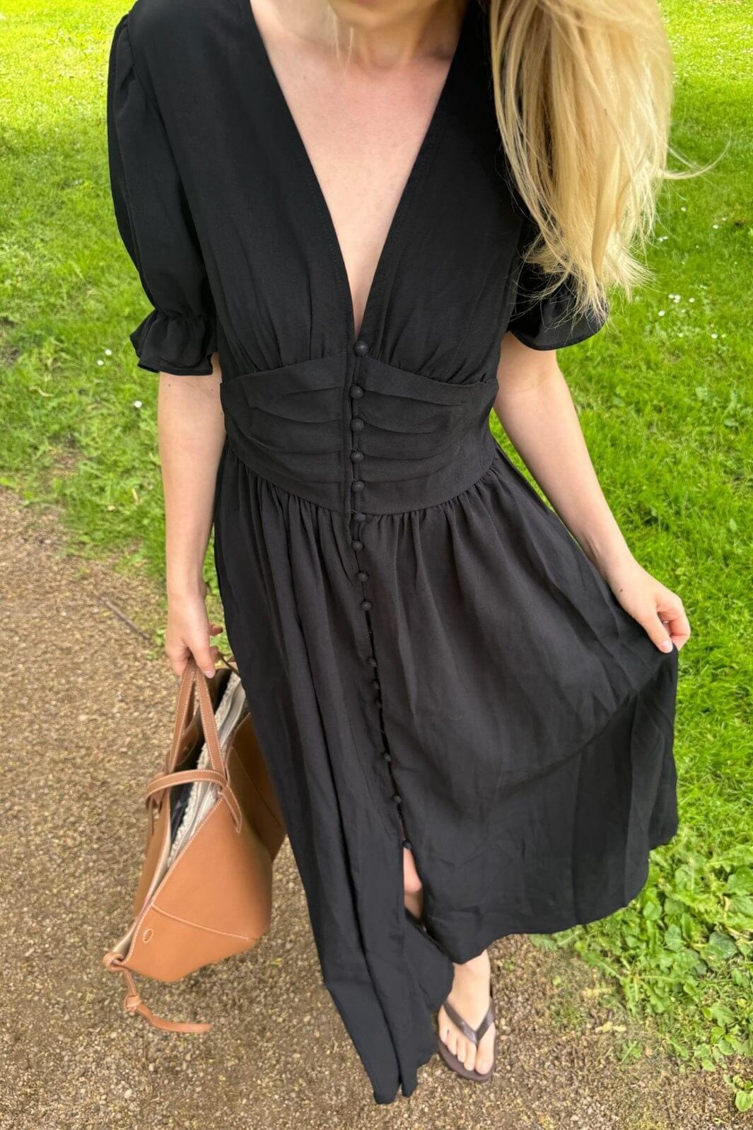 Forudbestilling - BYIC - Adelic Long Ss Dress - black Black Kjoler 