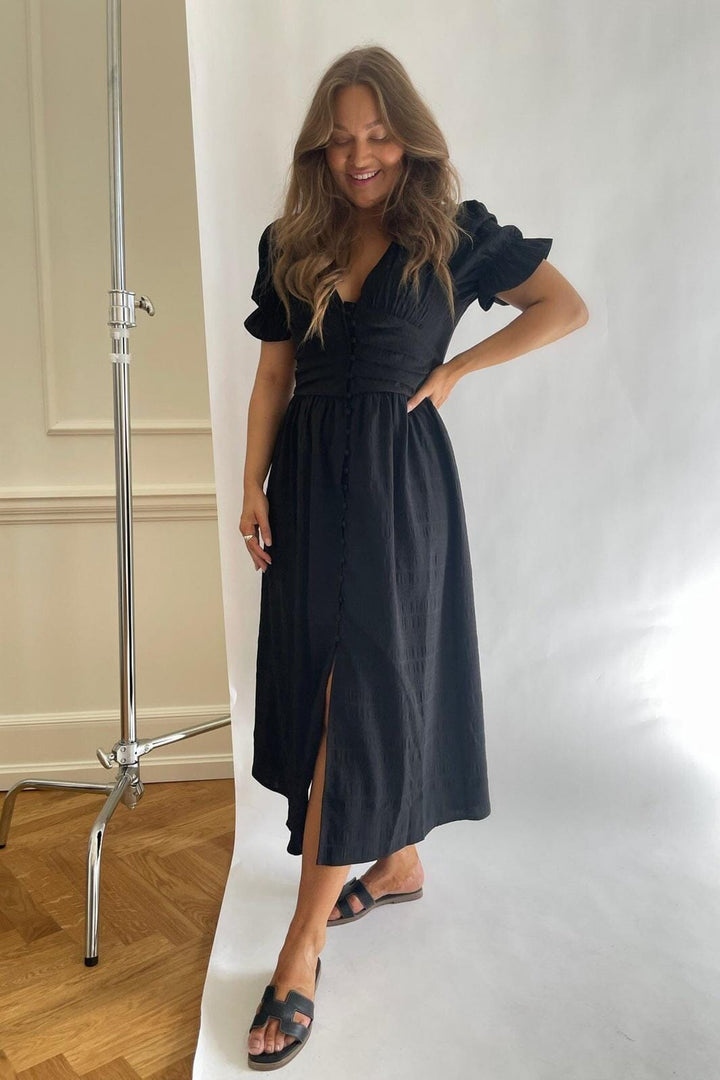 BYIC - Adelic Long Ss Dress - black Black Kjoler 