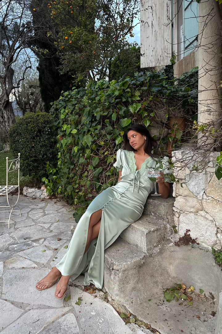 BYIC - Agneteic Long Dress A23810 - Light Green Kjoler 