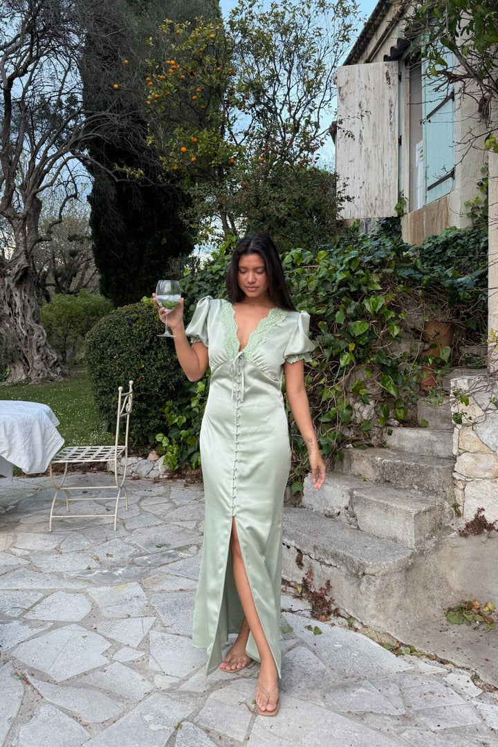 BYIC - Agneteic Long Dress A23810 - Light Green Kjoler 