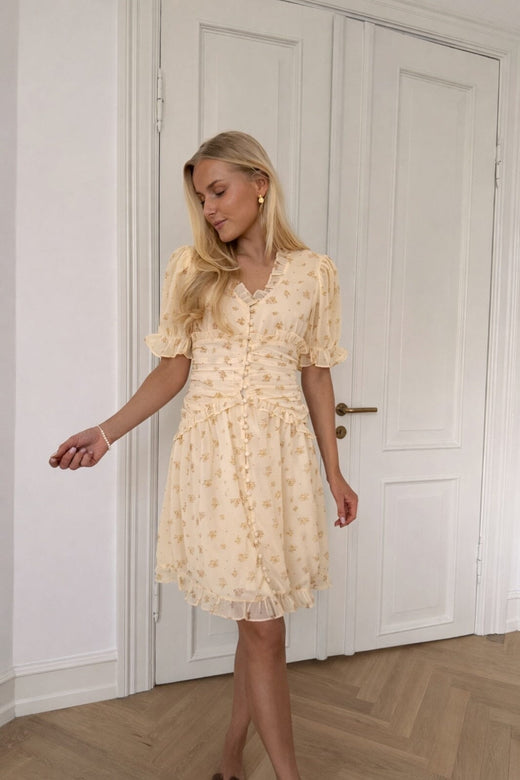 BYIC - Arielic Dress A25220 - Yellow Flower Print