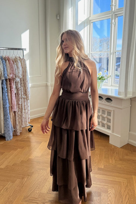 BYIC - Belleic Long Dress A25141 - Dark Brown