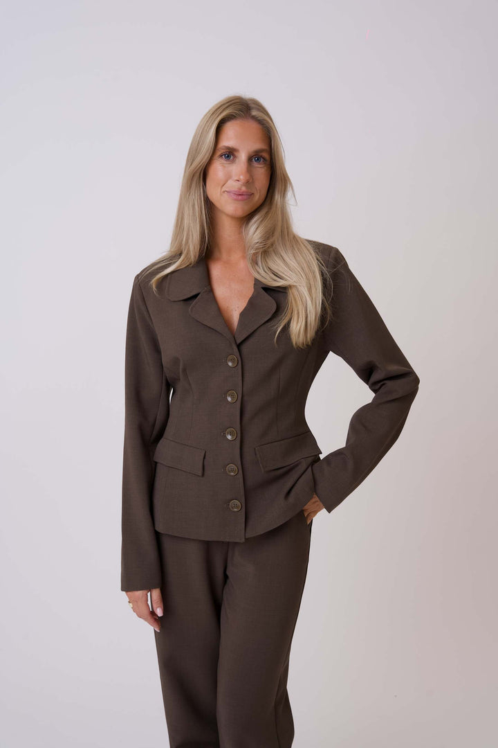 BYIC - Claraic Blazer A23904 - Dark Brown Blazere 