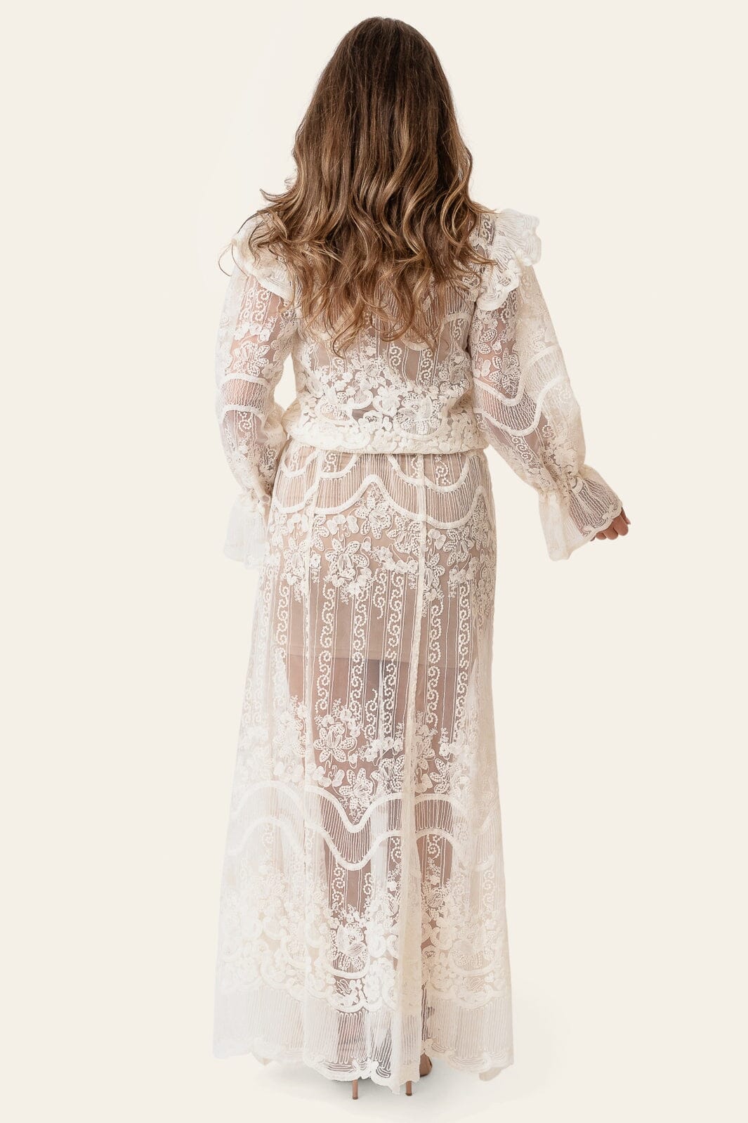 BYIC - Ellinoric Lace Maxi Skirt 2565 - Off White