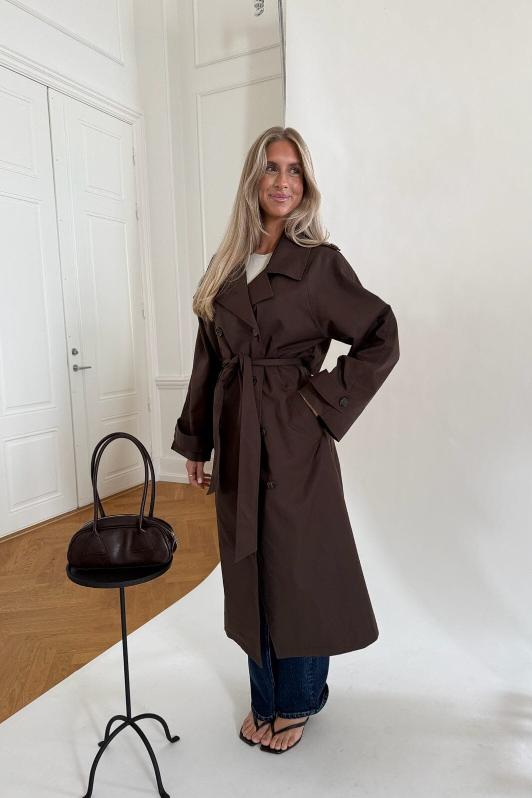 BYIC - Evieic Trenchcoat A25403 - Chocolate Brown