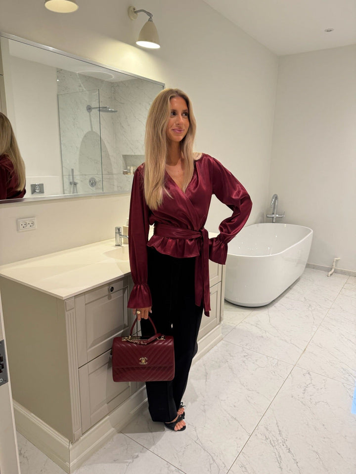 BYIC - Freyaic Shirt A2591 - Bordeaux Satin Skjorter 