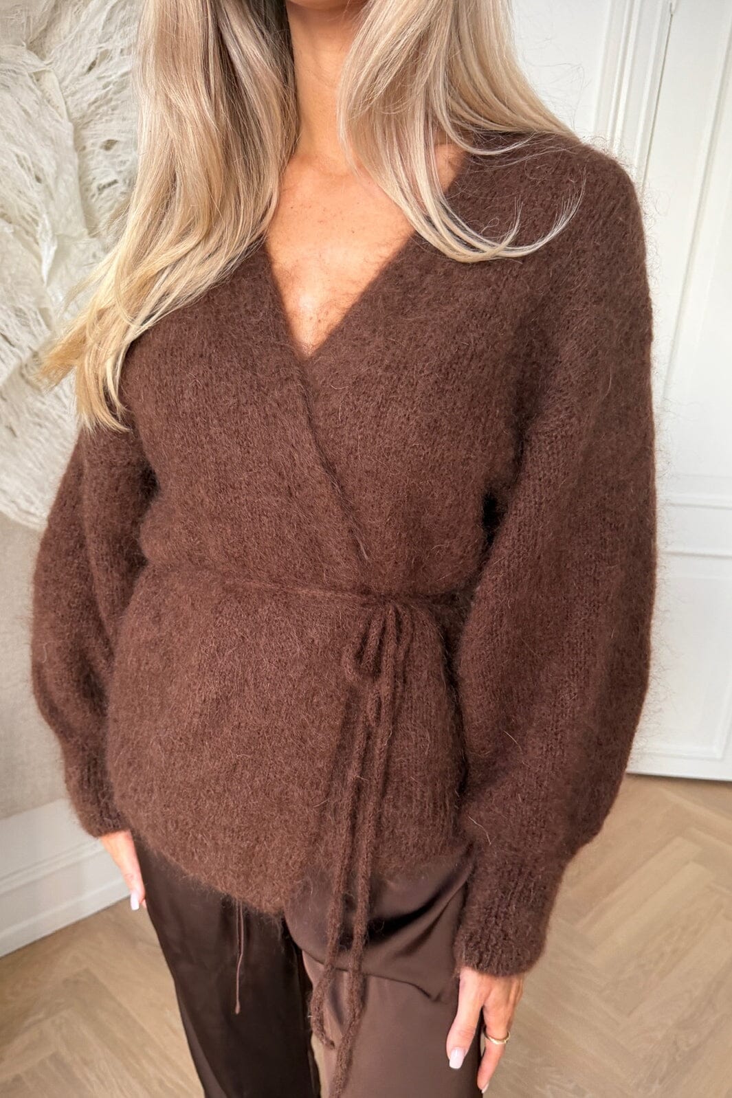 BYIC - Idaic Wrap Cardigan 85119 - Dark Brown