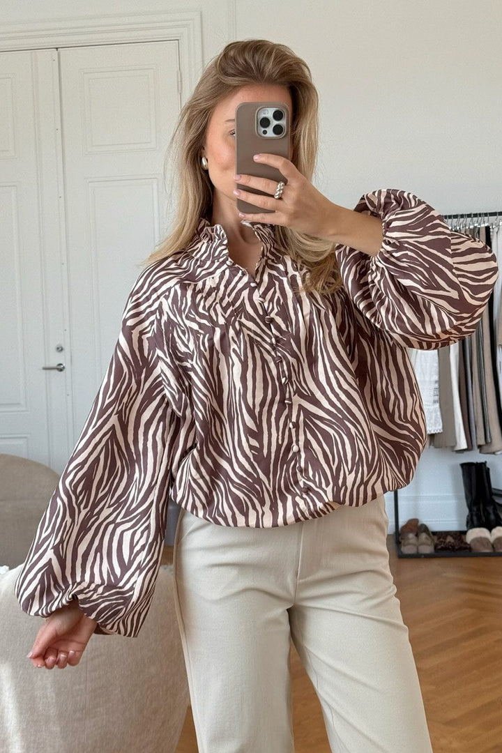 BYIC - Ingeborgic Shirt A23929 - Brown Zebra