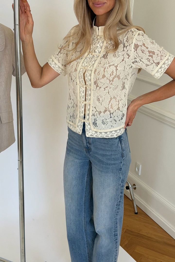 BYIC - Liljaic Ss Shirt A25297 - Off White Lace