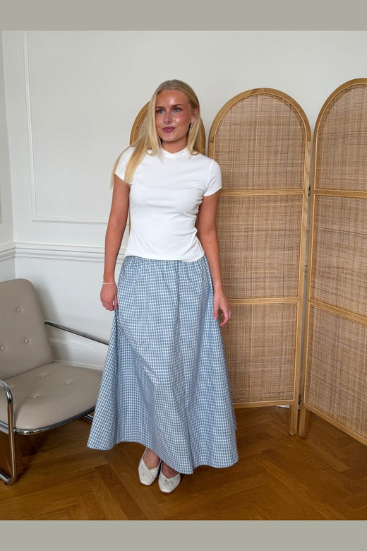 BYIC - Milleic Long Skirt A25242 - Blue Checks