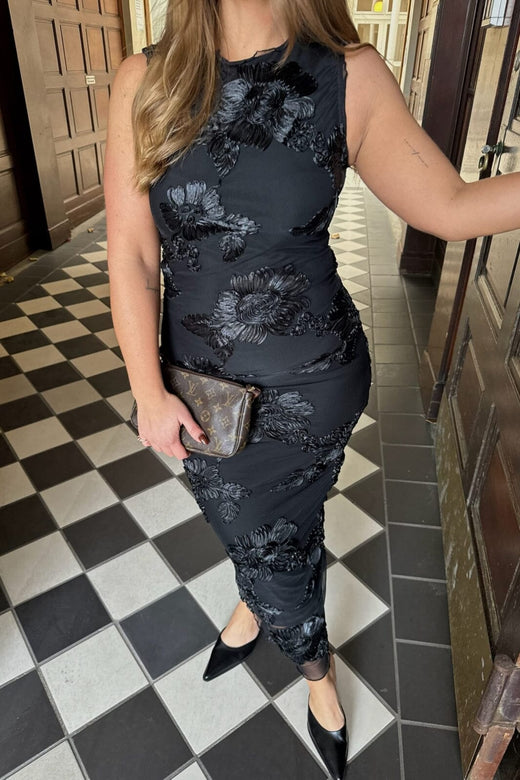 BYIC - Miraic Mesh Dress A23766 - Black Flower