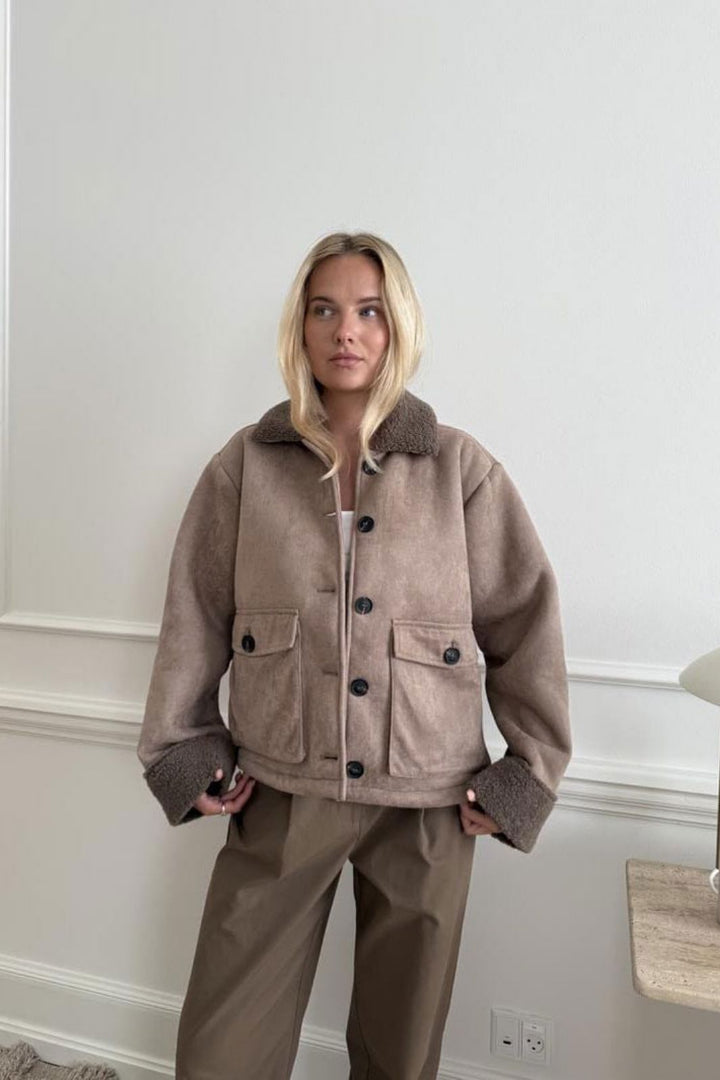 BYIC - Siaic Teddy Jacket A23664 - Light Brown Jakker 