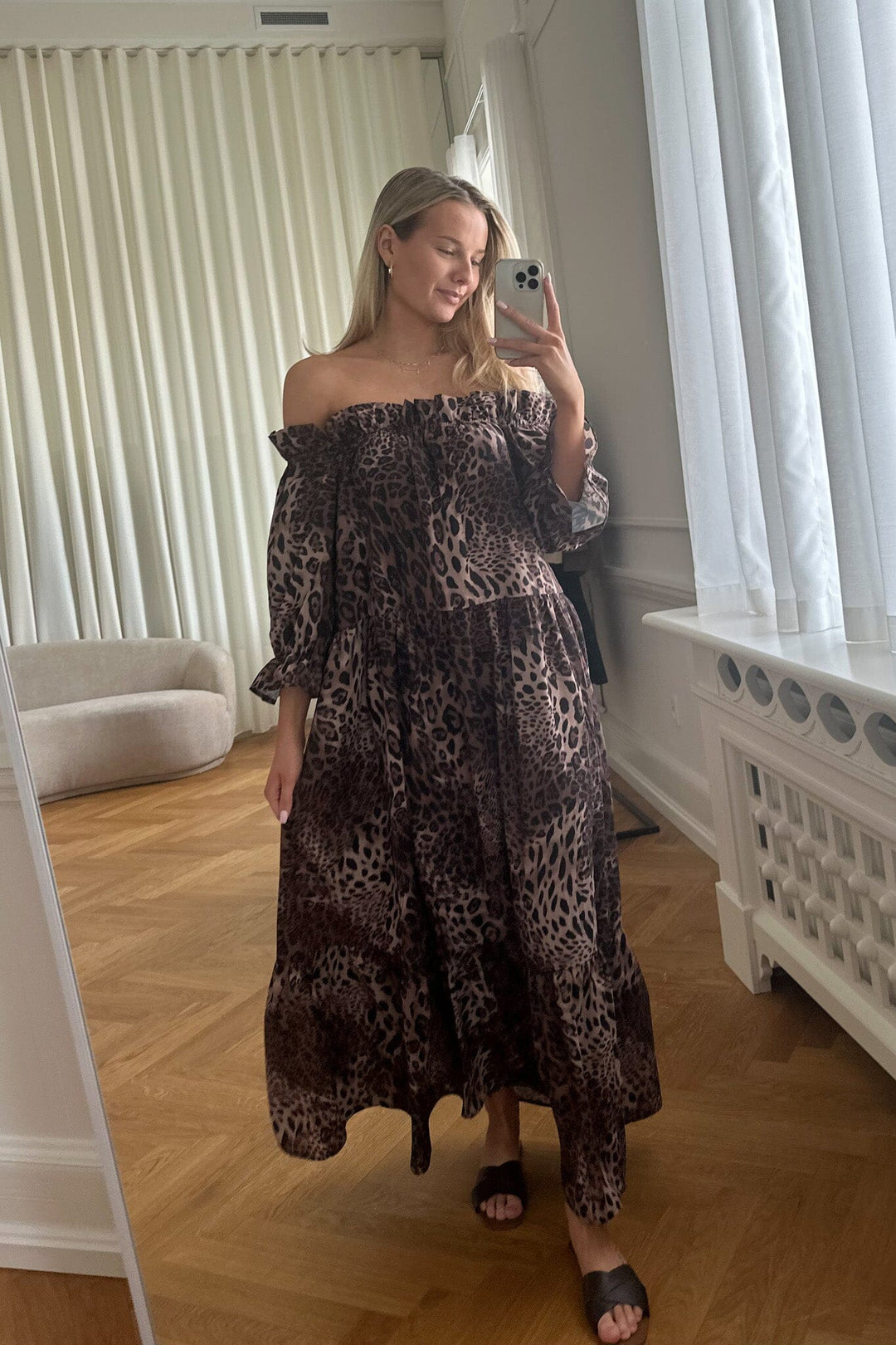 BYIC - Sigridic Long Dress - lp Leo Print Kjoler 