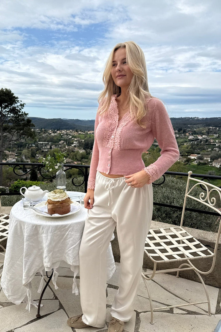 BYIC - Stellaic Cardigan 2025 - Dusty Rose Strikbluser 