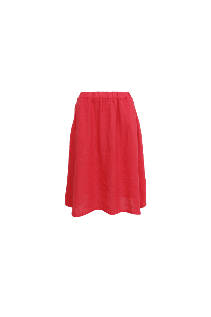 Black Colour - Bcmelina Short Linen Skirt 40910 - Red