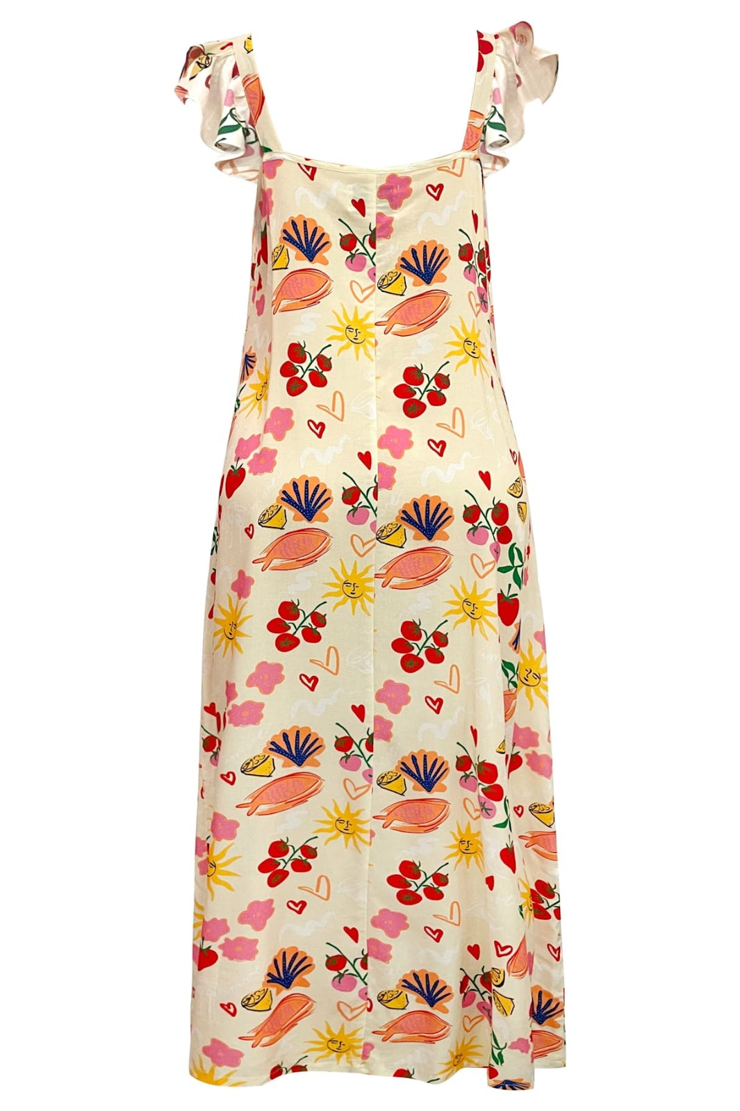 Liberte - Hilma-Frill-Strap-Dress 22227 - Ivory Summer