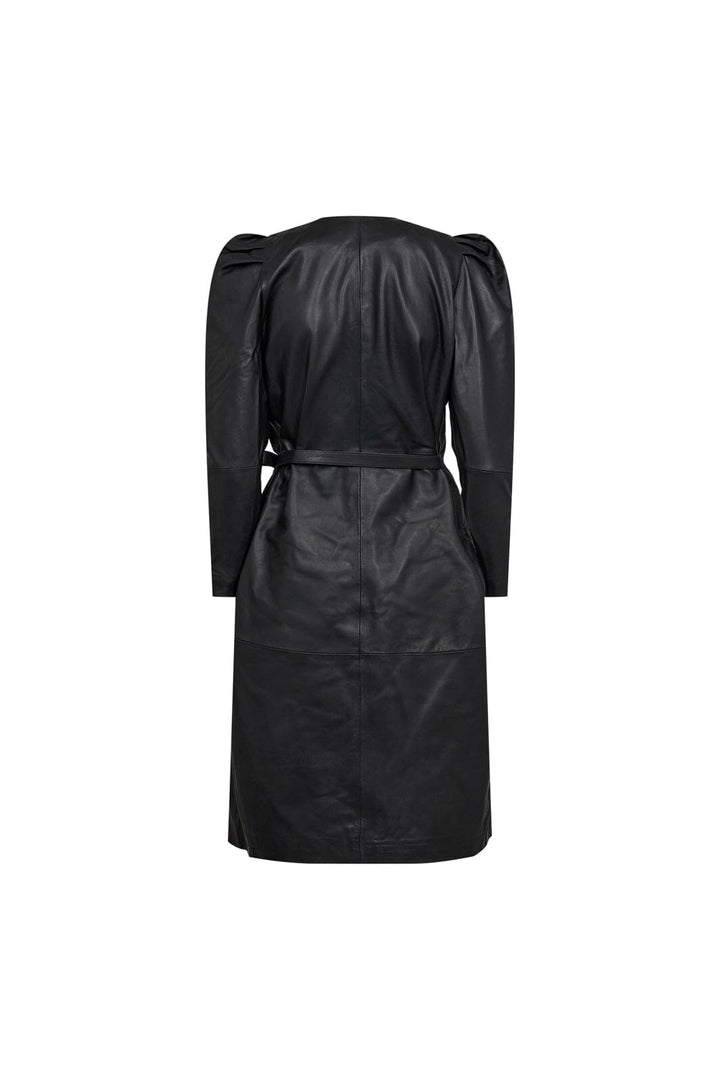 Co´Couture - 36243 Phoebecc Leather Wrap Dress 505839 - 00000 - Black
