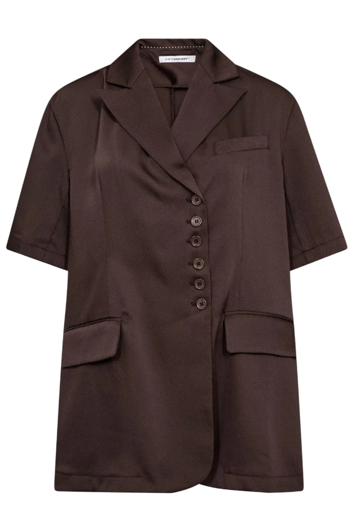 Co´Couture - 40048 Meicc Ss Blazer 500761 - 20003 - Dark Brown Blazere 