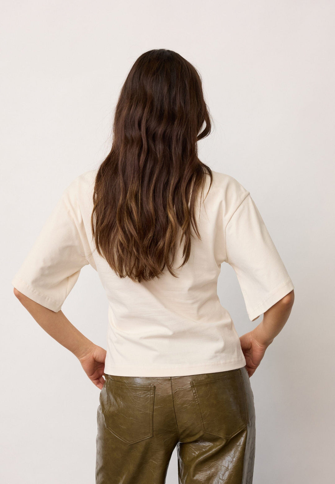 Co´Couture - 43013 Zengacc Tee O-Neck 500108 - 10040 - Pearl - Olive T-shirts 