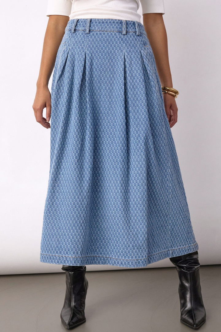 Co´Couture - Antocc Anya Pleat Skirt 500178 - 45004 - Light Denim Nederdele 