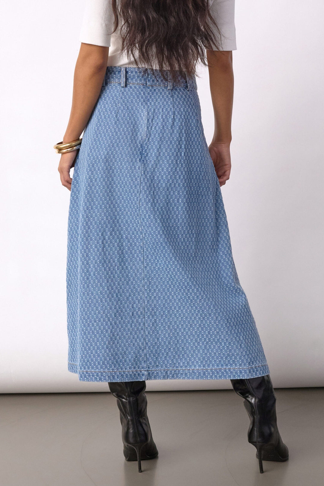 Co´Couture - Antocc Anya Pleat Skirt 500178 - 45004 - Light Denim Nederdele 