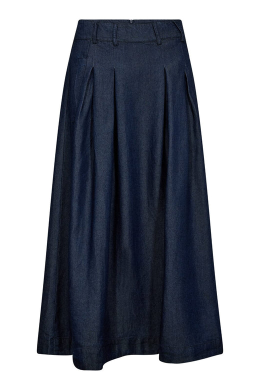 Co´Couture - Anyacc Denim Pleat Skirt 34181 - 575 - Navy Denim Nederdele 
