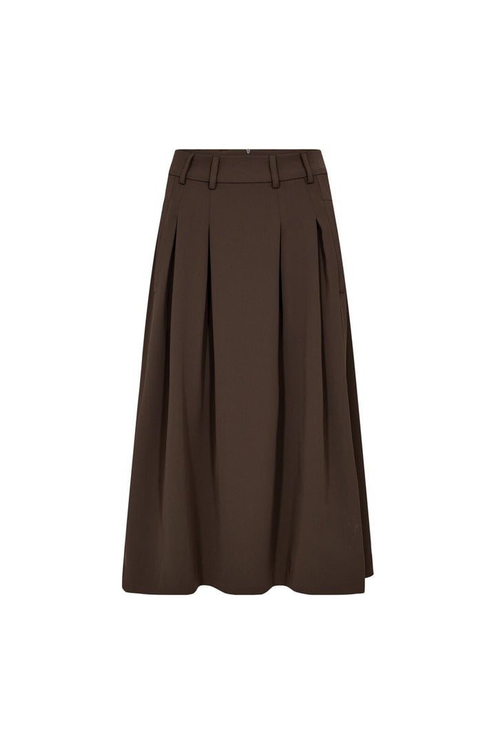 Co´Couture - Anyacc Midi Pleat Skirt 44040 - 83 - Mocca