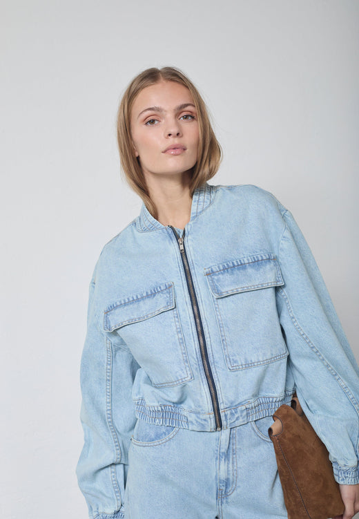 Co´Couture - Aronacc Bomber 40038 - 23 - Pale Blue Jakker 