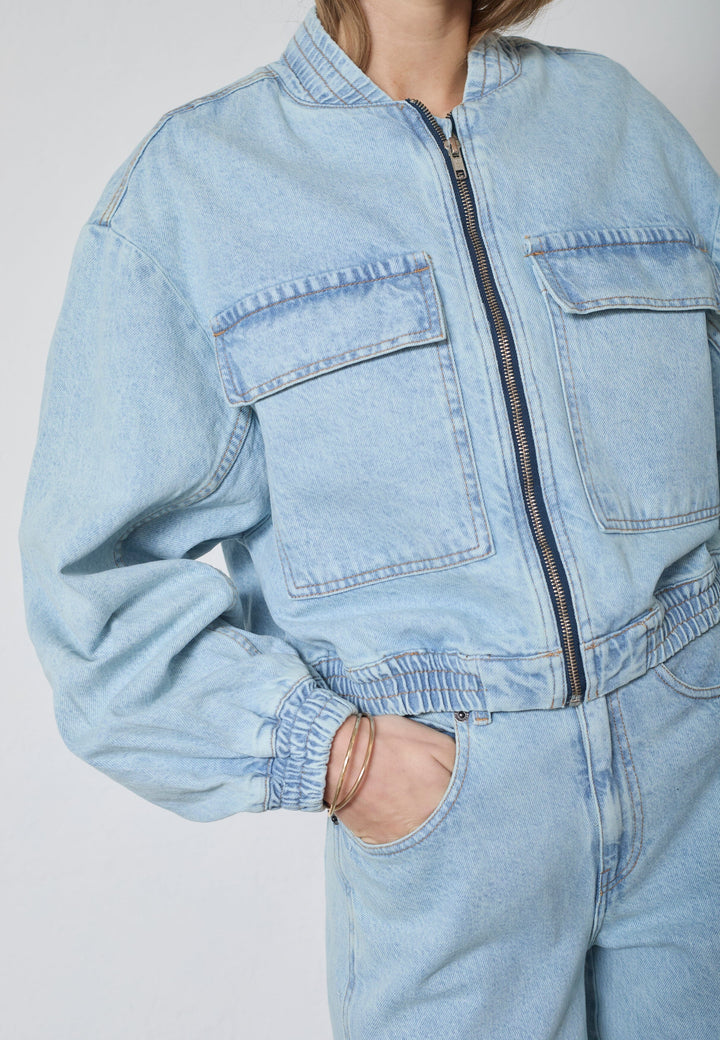 Co´Couture - Aronacc Bomber 40038 - 23 - Pale Blue Jakker 