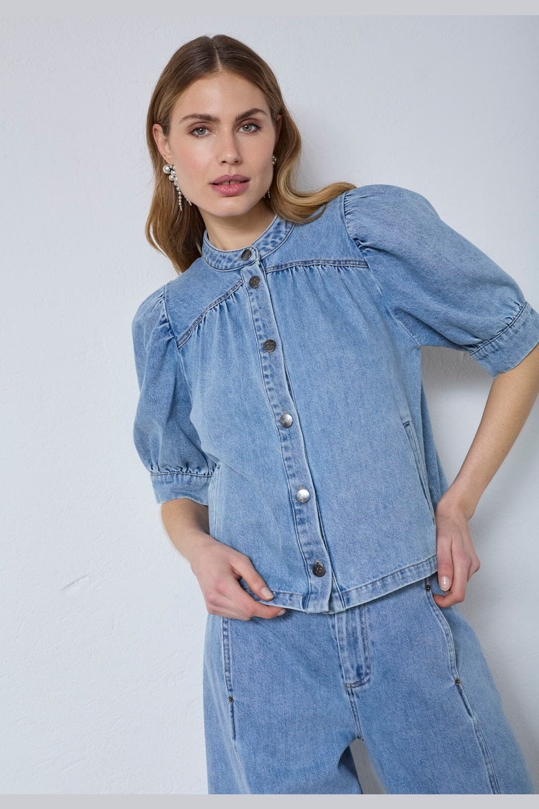 Co´Couture - Asjacc Denim Blouse 45140 - 552 - Denim Blue