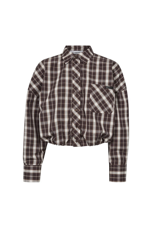 Co´Couture - Cavocc Check Crop Shirt 506620 - 20003 - Dark Brown