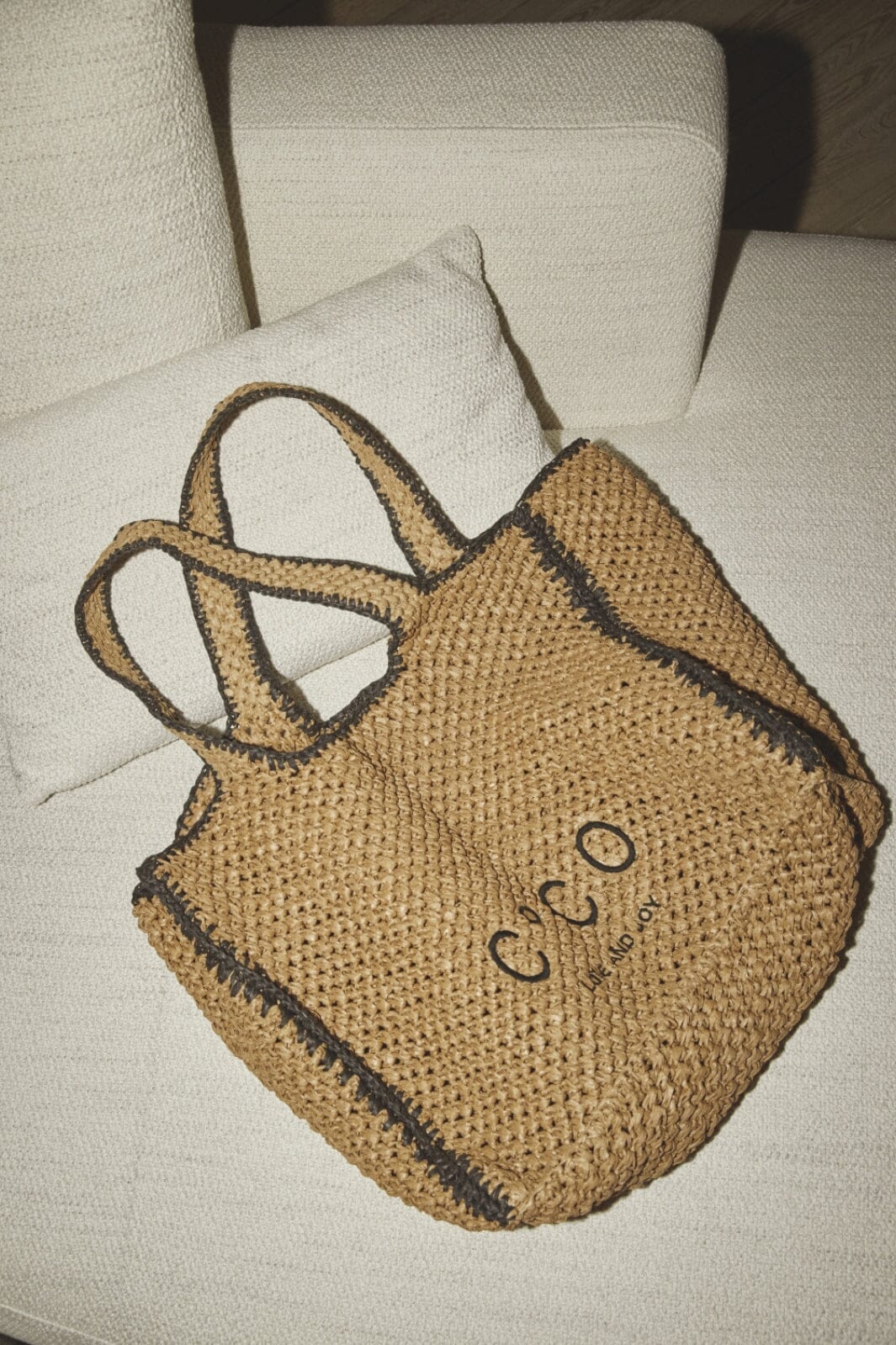 Co´Couture - Cococc Straw Beach Bag 39046 - 930 - Silver Tasker 
