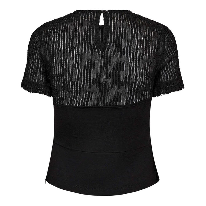 Co´Couture - Coltoncc Lace Mix Top 35962 - 96 - Black T-shirts 