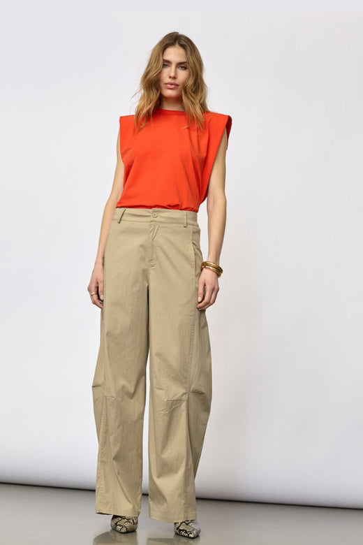 Co´Couture - Cottoncc Crisp Barrel Pant 41194 - 131 - Mushroom