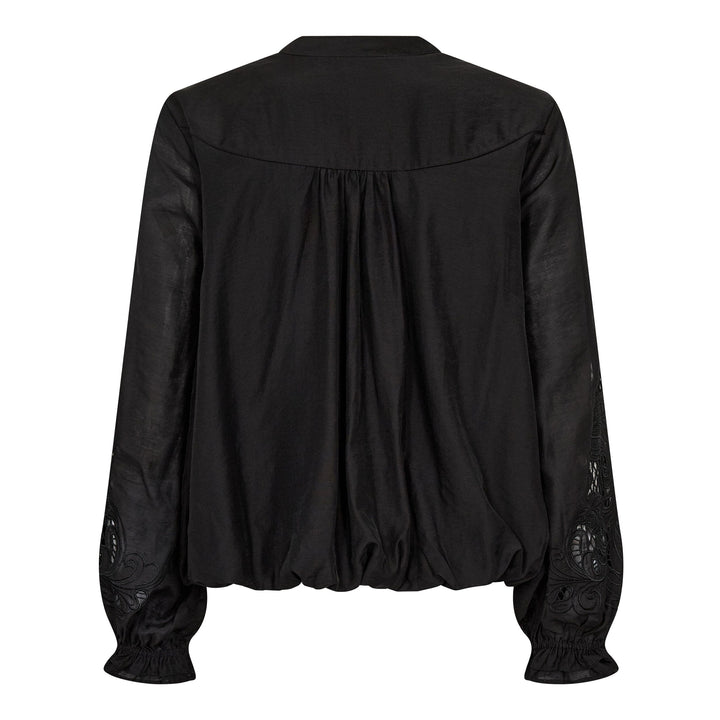 Co´Couture - Delincc Balloon Emb Shirt 500204 - 65001 - Black Skjorter 