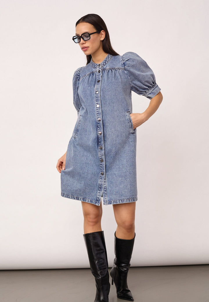 Co´Couture - Denicecc Denim Ss Dress 500079 - 45007 - Bleach Denim Kjoler 