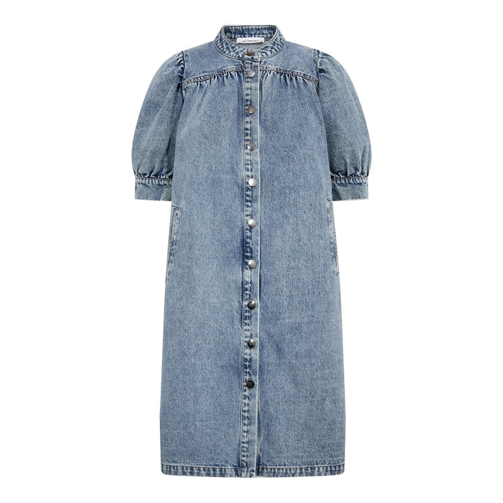 Co´Couture - Denicecc Denim Ss Dress 500079 - 45007 - Bleach Denim Kjoler 